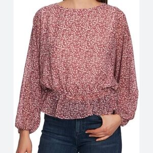 1. State Ditsy Floral Blouson Top